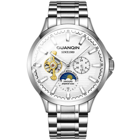 GUANQIN 2019 business watch men Automatic Luminous clock men Tourbillon waterproof Mechanical watch top brand relogio masculino