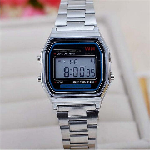 2019 New Fashion gold silver Silicone  Couple Watch digital watch square military men/ women dress sports watches whatch