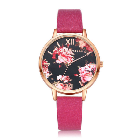 Mdnen Fashion women watch alloy case and watchbrand flower dial quartz watch for laddies and women's wristwatch