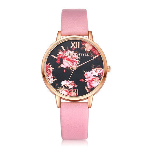 Mdnen Fashion women watch alloy case and watchbrand flower dial quartz watch for laddies and women's wristwatch