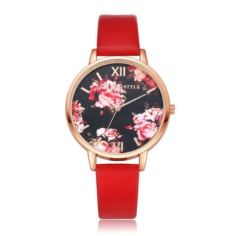 Mdnen Fashion women watch alloy case and watchbrand flower dial quartz watch for laddies and women's wristwatch