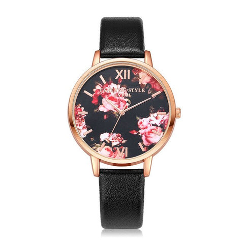 Mdnen Fashion women watch alloy case and watchbrand flower dial quartz watch for laddies and women's wristwatch